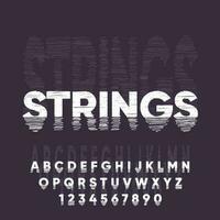 Yarn abstract string text effect vector