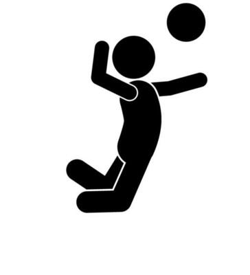 Stick man throwing a ball - Free sports icons