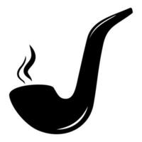 vector of the icon of the men's leisure line with a smoking pipe. men's signboard for relaxing with a smoking pipe. isolated contour symbol black illustration stencil