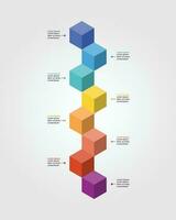 timeline step chart template for infographic for presentation for 8 element vector