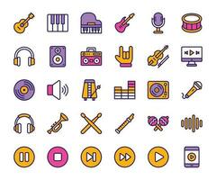 Music Icon set vector illustration