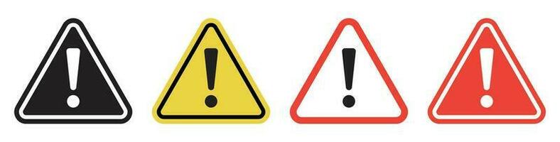 caution warning triangle sign isolated vector