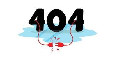 404 page not found error internet page with unplugged socket vector