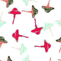 Seamless pattern with fairytail mushrooms. Magical fly agaric wallpaper. vector