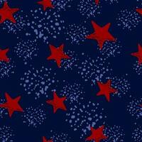 Cute stars seamless pattern in doodle style. Constellation wallpaper vector