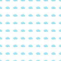 Simple clouds seamless pattern. Primitive art. vector