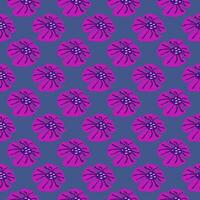 Contemporary big bud flower seamless pattern. Cute stylized flowers background. vector