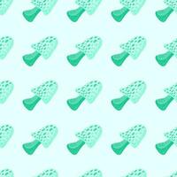 Magical fly agaric wallpaper. Seamless pattern with fairytail mushrooms. vector