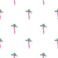 Magical fly agaric wallpaper. Fairytail mushrooms Seamless pattern. vector