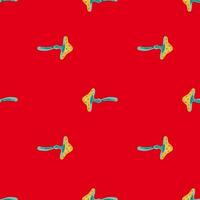 Magical fly agaric wallpaper. Fairytail mushrooms Seamless pattern. vector
