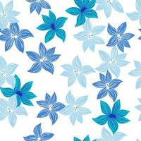 Cute stylized bud flowers background. Abstract flower seamless pattern in simple style. vector