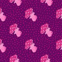 Magical magic fly agaric seamless pattern. Creative mushrooms silhouettes wallpaper. vector