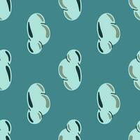 Simple clouds seamless pattern. Primitive art. vector