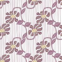 Decorative retro abstract flower seamless pattern. Vintage stylized flowers background. vector