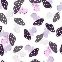 Magical magic fly agaric seamless pattern. Creative mushrooms silhouettes wallpaper. vector