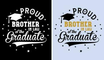 Proud Senior Family Graduation Shirt Design 2023 vector