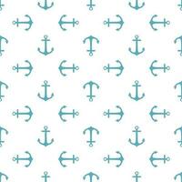 Seamless vector pattern with anchors. Background in marine style. Vector illustration