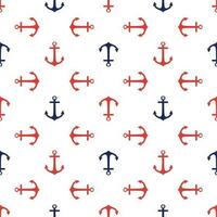 Seamless vector pattern with anchors. Background in marine style. Vector illustration