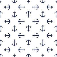 Seamless vector pattern with anchors. Background in marine style. Vector illustration