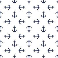 Seamless vector pattern with anchors. Background in marine style. Vector illustration