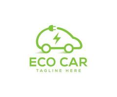 Eco car logo. Eco friendly vehicle concept, Vector illustration