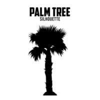 Palm Tree Silhouette vector stock illustration