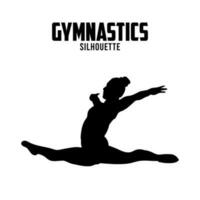 Gymnastics Silhouette vector stock illustration  Gymnastics player silhoutte