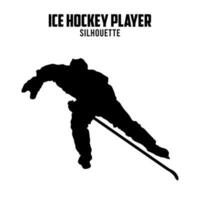Ice Hockey Player Silhouette vector stock illustration, ice hockey silhoutte 10