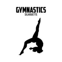 Gymnastics Silhouette vector stock illustration  Gymnastics player silhoutte