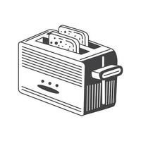 Toaster Vector Stock Illustration, Retro Toaster