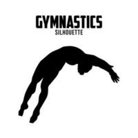 Gymnastics Silhouette vector stock illustration  Gymnastics player silhoutte