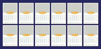 calendar, 2024, wall, calender, template vector