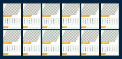 calendar, 2024, wall, calender, template vector