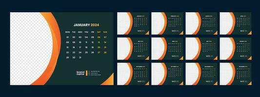 calendar, 2024, wall, calender, template vector