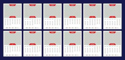 calendar, 2024, wall, calender, template vector