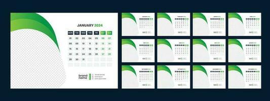 calendar, 2024, wall, calender, template vector