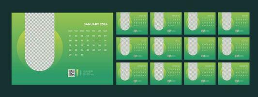 calendar, 2024, desk, template, design vector