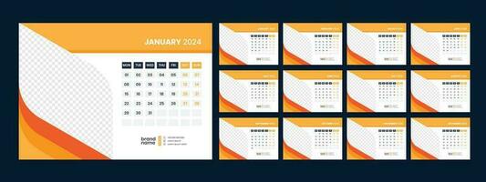 calendar, 2024, wall, calender, template vector