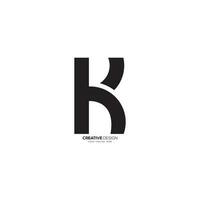 Modern unique shape letter K creative typography branding monogram logo. K logo vector