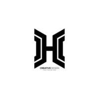 Modern letter H with flying wings shape creative flat monogram logo. H logo vector