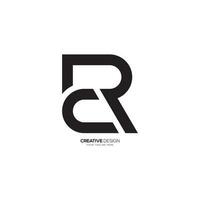 Letter CR with unique shape modern monogram creative logo. CR logo. RC logo vector