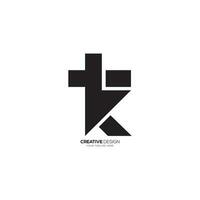 Modern unique shape letter TK or KT creative monogram stylish logo. TK logo. KT logo vector