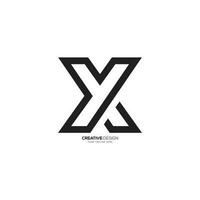 Modern letter y k x negative space elegant initial monogram alphabet logo. Y logo. K logo. X logo vector