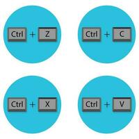 Combination of keyboard buttons vector
