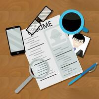 Write resume and look for job vector