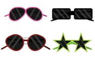 Sunglasses form set vector