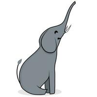 Character elephant flat vector