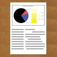 Financial data pie chart. Business graph data, financial round chart, vector illustration