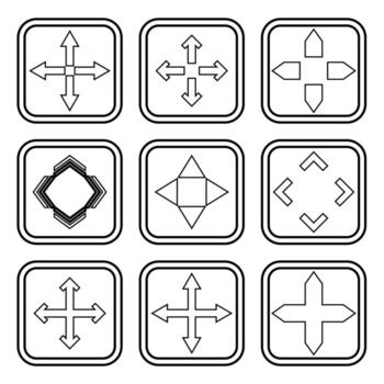 Web button zooming for programs and applications. Vector illustration