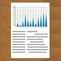 Annual report, triangular diagrams. Document with data statistic, file with infochart finance infomation. Vector illustration